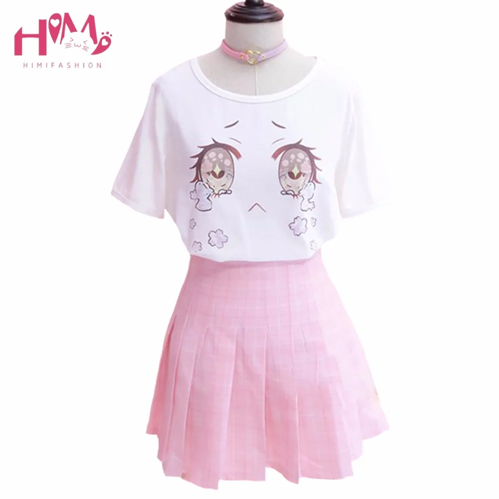 Женская футболка с принтом Sakura Tees мягкая в японском стиле супер милым летние