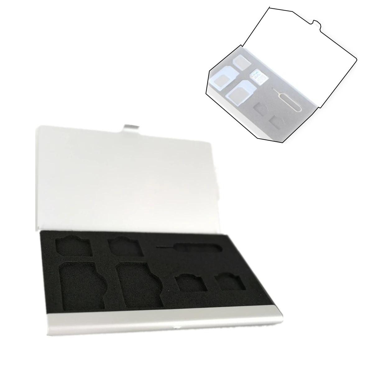 Металлический противоударный держатель для SIM карты защитный чехол iPhone Samsung Huawei