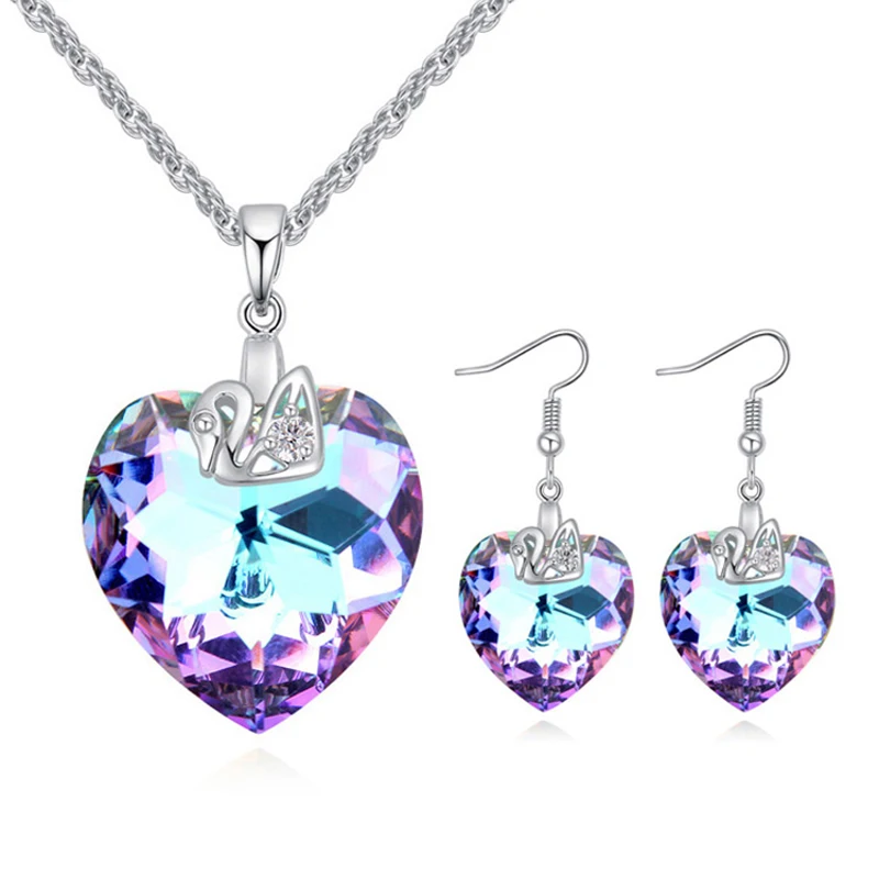 Новинка 2017 года Австрия Кристалл Ювелирные наборы (Цепочки и ожерелья/Серьги)
