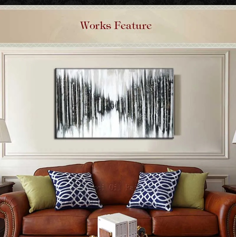 Чистая Ручная роспись холст масляная живопись черный песок Фолз трансформирует