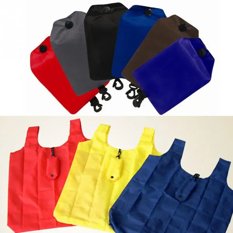Женская многоразовая Складная хозяйственная сумка Экологичная переносная сумка дорожная сумка с кольцом для ключей клипсой Домашний Органайзер