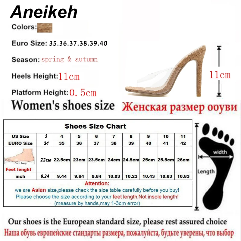 Женские Простые шлепанцы Aneikeh абрикосовые прозрачные Шлепанцы из ПВХ с открытым