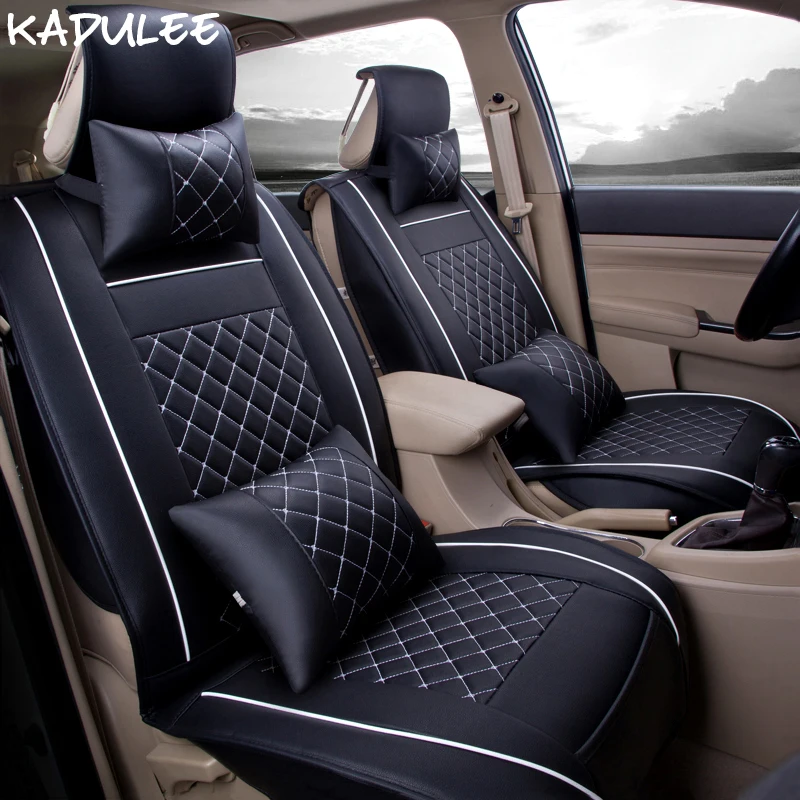 KADULEE pu Кожаные чехлы для сидений автомобиля для jac s3 toyota land cruiser nissan altima ford fiesta great wall hover защитное покрытие автомобильного сиденья