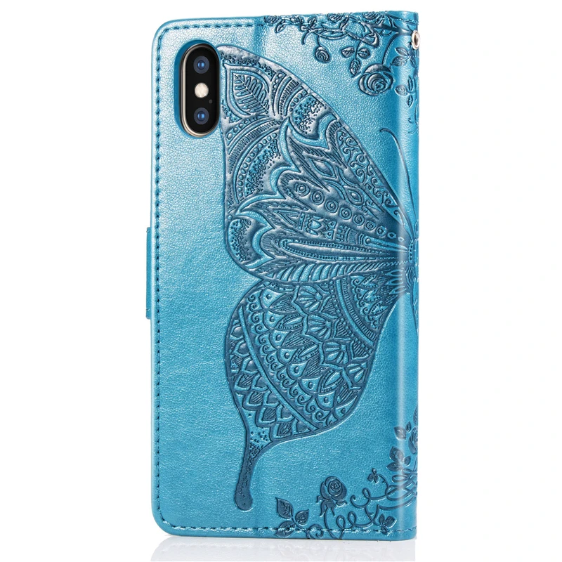 Роскошный чехол-бумажник с объемным цветком для iPhone 11 Pro Max X XR XS Max чехол-бабочка чехол s для iPhone 6 6s 7 8 plus 10 11 Pro max чехол