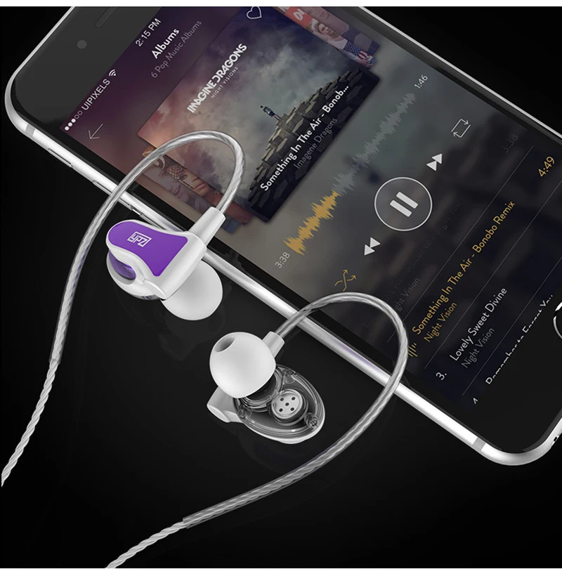 Стерео Бас Наушники Dual Drive спортивная Гарнитура Bluetooth с защитой от пота Ушные крючки наушники HiFi стерео гарнитура с микрофоном для iPhone Xiaomi MP3 MP4