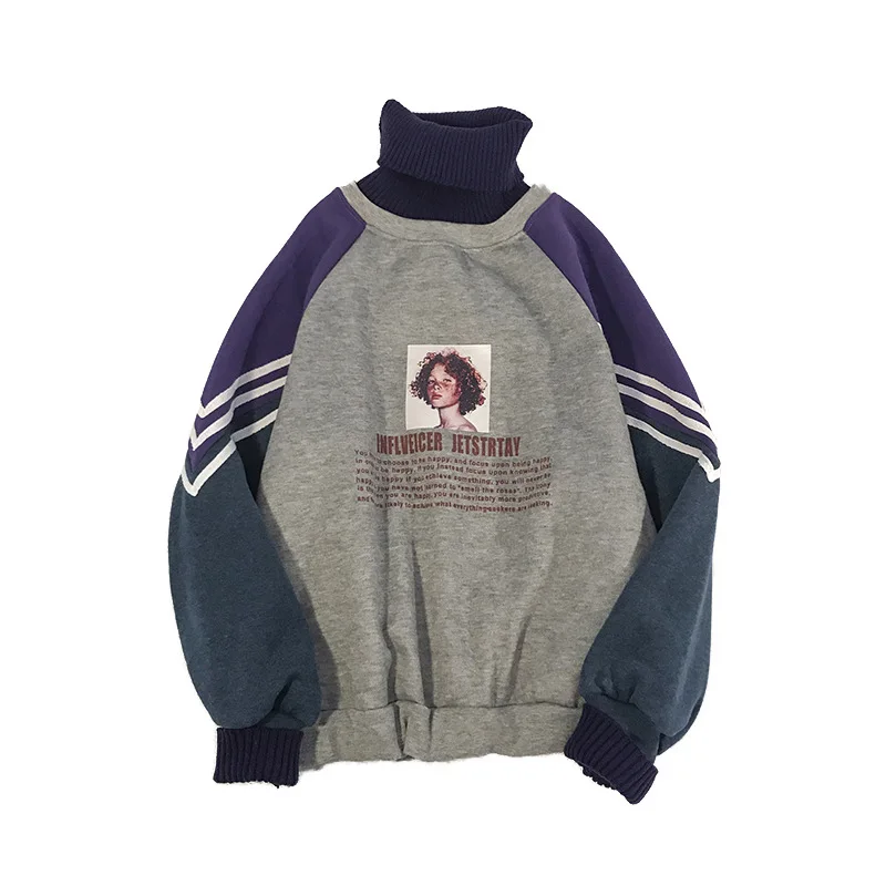 Fashion Mens Clothes 2020 Wind Leisure Hoodies Loose Turtleneck Cousin Himself Sudadera Hombre Hoody | Мужская одежда