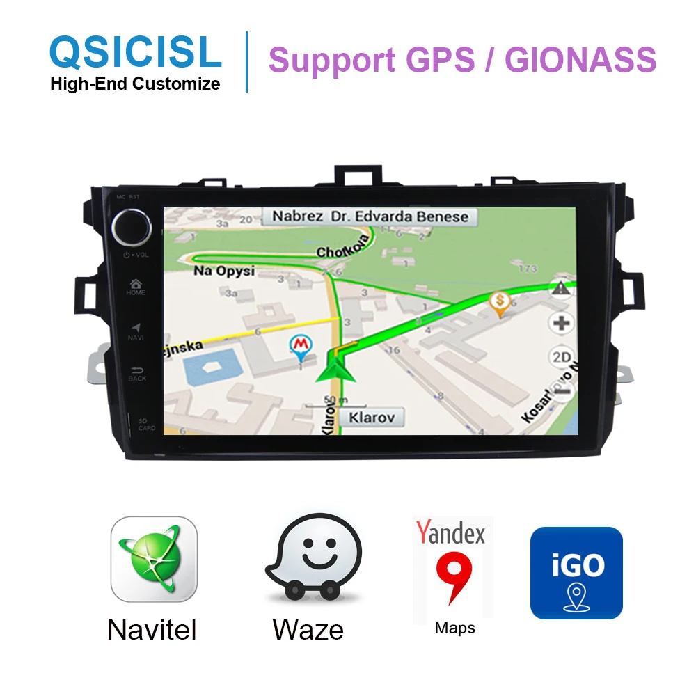 Автомобильный мультимедийный плеер Android 9 0 IPS дюймов 4 Гб + 64 ГБ для Toyota Corolla 2007-2013