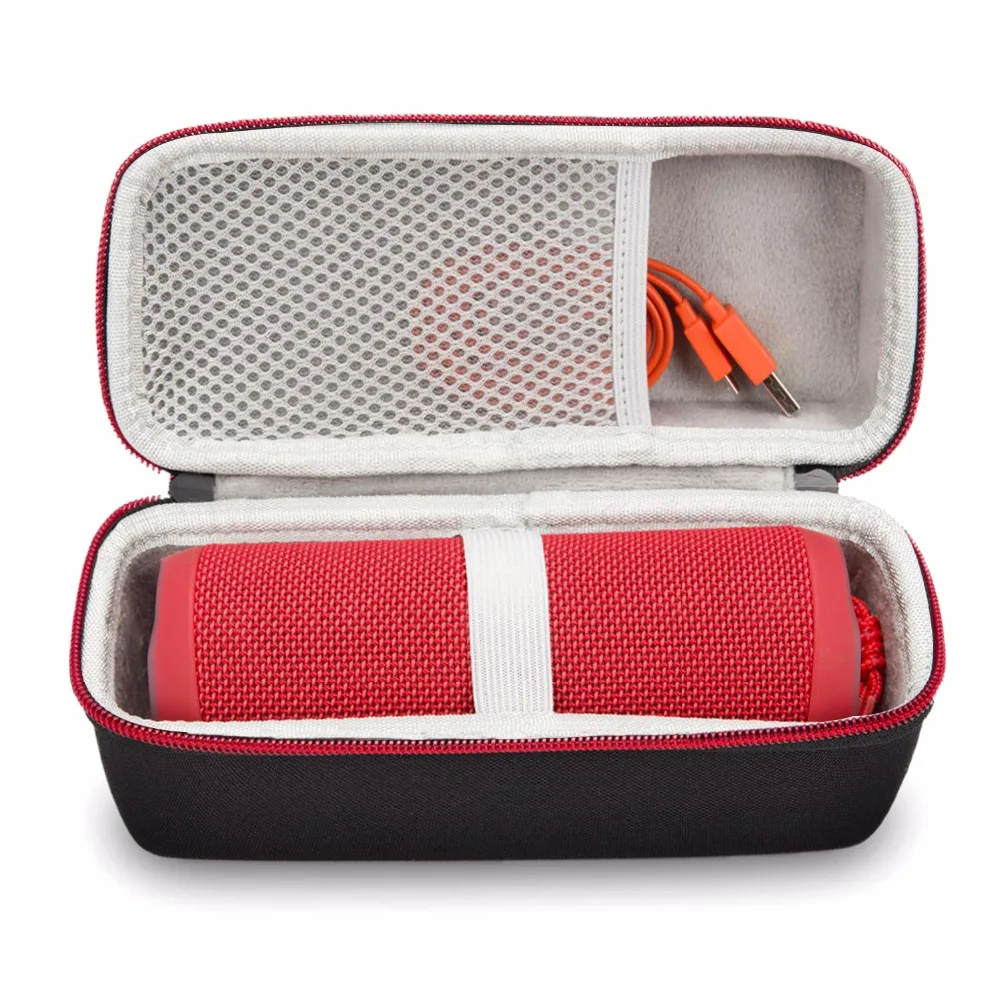 

New Hard Case Storage Box Red Zipper Pouch Bag Case for JBL Flip 1/2/3/4 Bluetooth Speaker Portable Protect Strike Shock Fashion