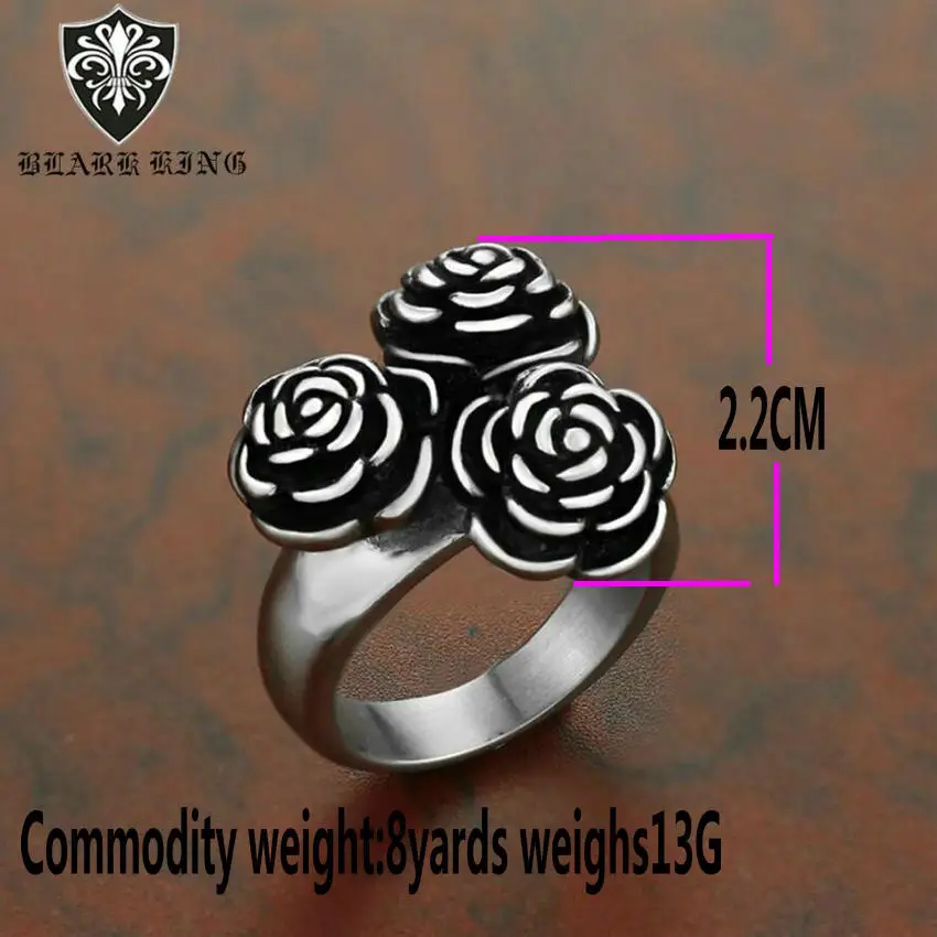 Женские кольца с тремя розами высококачественные Литые цветком Простые