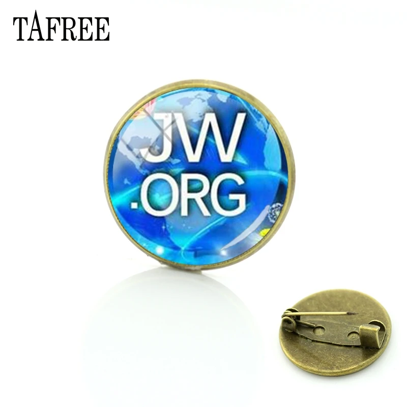 Броши TAFREE JW.ORG в стиле стимпанк с круглой стеклянной фотобулавкой ювелирные