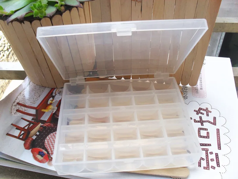 Пустые прозрачные катушки для швейных машин органайзер шпули чехол хранения