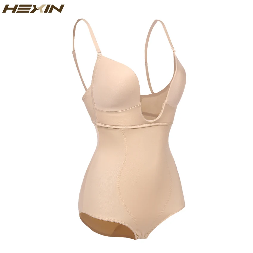 HEXIN Для женщин U окунуться облегающий костюм спинки всего тела стринги Shaper Сталь