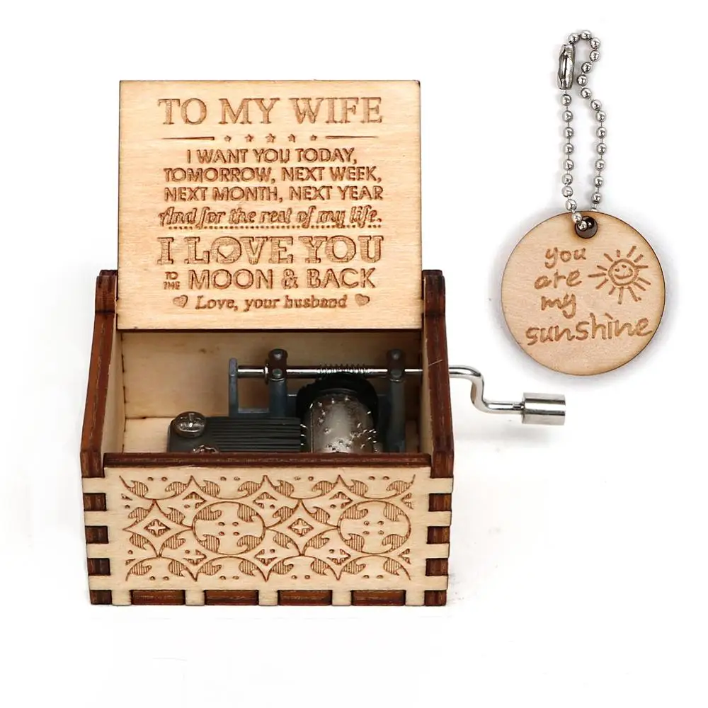 Деревянный Музыкальный браслет с резьбой под старину для моей дочери и жены