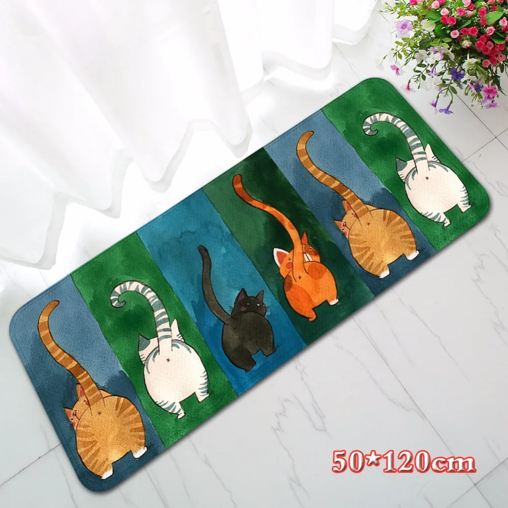 CAMMITEVER Добро пожаловать коврики без рукавов с принтом кошки Ванная комната ковры