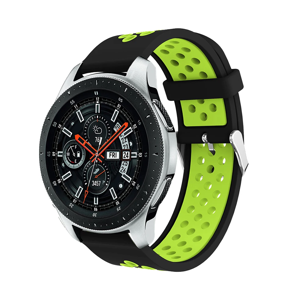 Ремешок силиконовый для Samsung Galaxy watch 46 мм спортивный браслет смарт-часов Huami Amazfit 47
