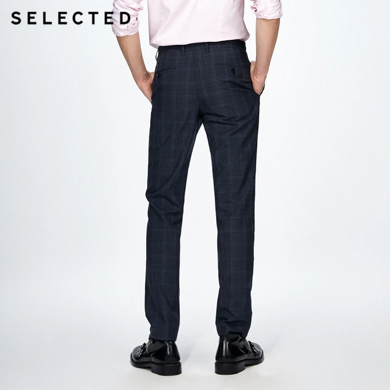 Выбранная г н тканая ткань брюки в деловом стиле костюм T | 41736B504|Костюмные брюки|