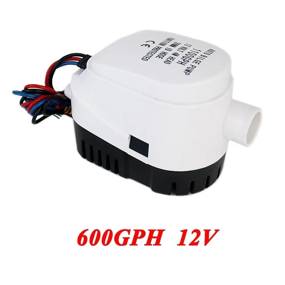 600GPH 12V 1100GPH DC 12V Автоматический Трюмный насос для лодки с автоматическим поплавковым выключателем, погружной Электрический водяной насос 12 v Вольт 12 вольт 1100 GPH - Напряжение: 600GPH 12V