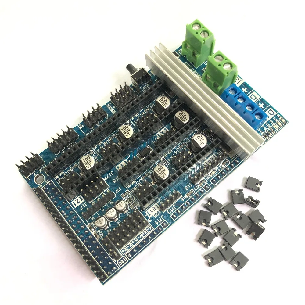 Ramps 1 6 панель управления расширения с радиатором модернизированные 4/1 5 Для arduino 3D