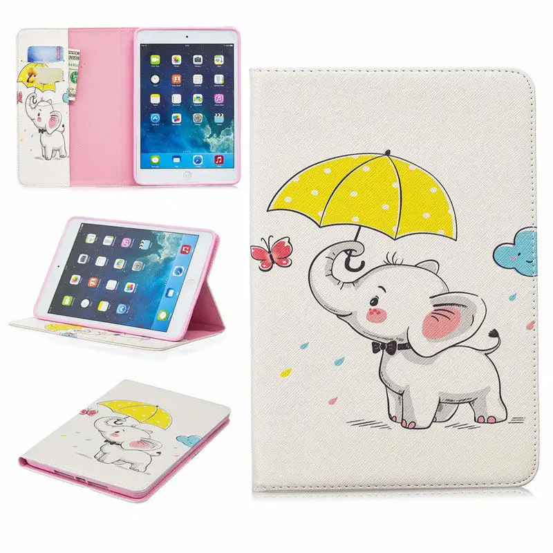 03 Чехол для ipad mini 1/2/3/4 7,9 дюймов, откидной смарт-чехол-подставка из искусственной кожи с милым рисунком совы, чехол с цветочным рисунком - Цвет: 03