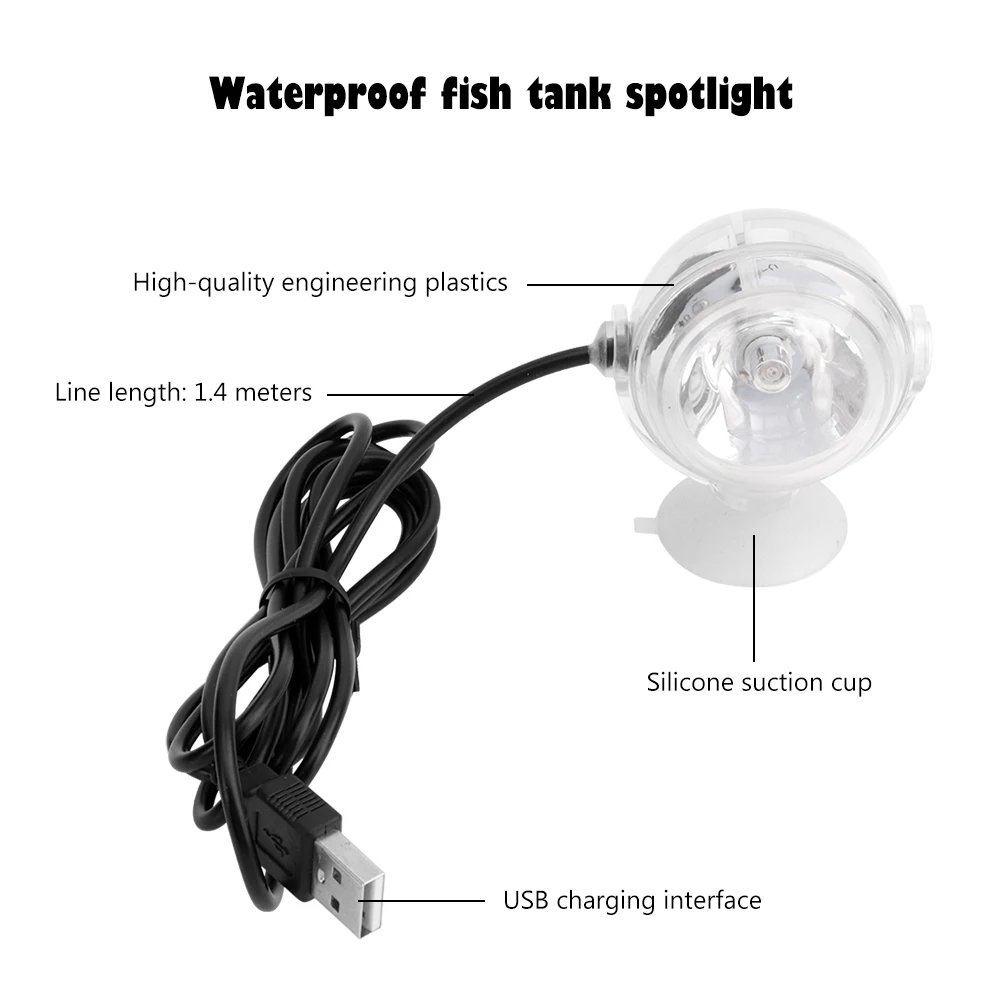DC 5V USB аквариумное светодиодное освещение Светильники для аквариума