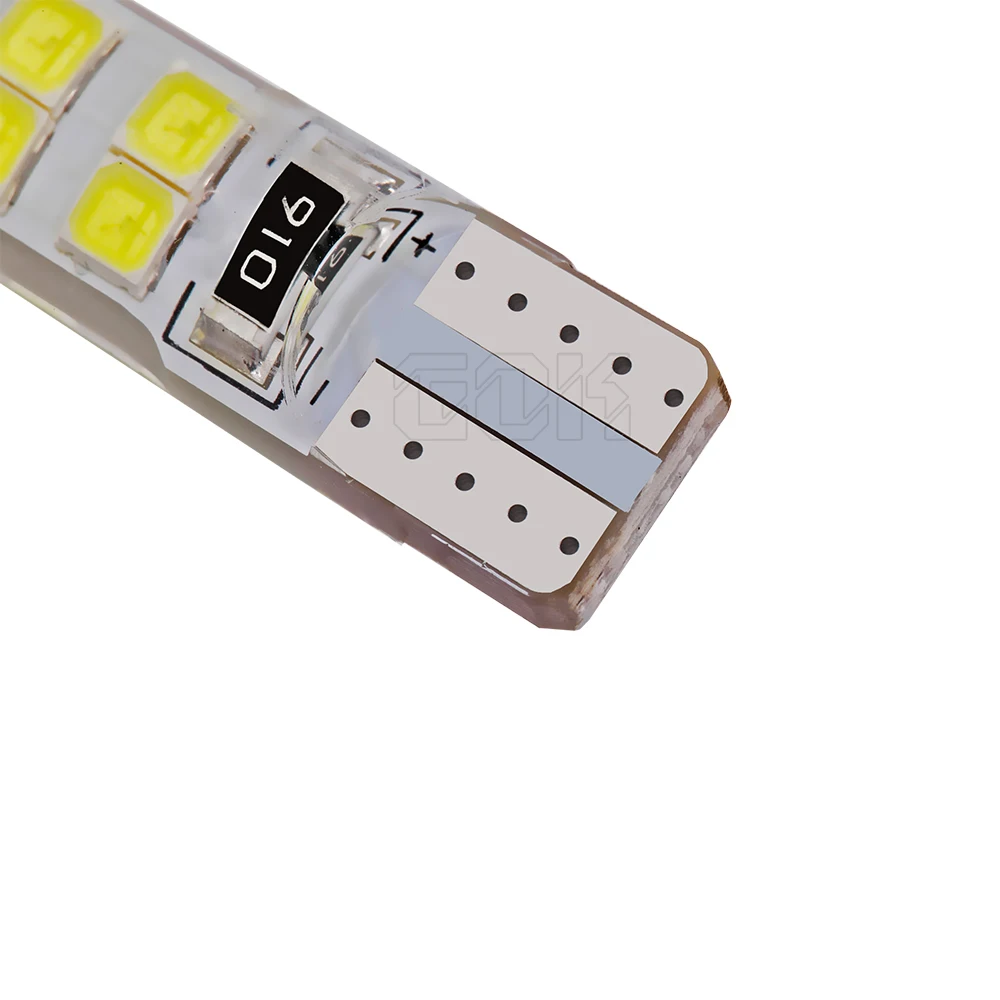 10 шт./лот T10 led Автомобильный 194 168 LED W5W без ошибок t10 силиконовый 2835 12SMD