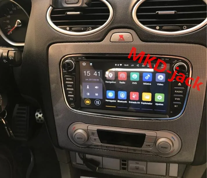 MEKEDE 2din Android 9 Автомобильный мультимедийный dvd-плеер для FORD Focus S-MAX Mondeo C-MAX Galaxy с wifi BT 3g радио
