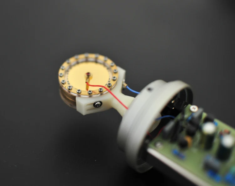 Золотой серебряный пистолет тяжелый металлический корпус DIY конденсаторный микрофон набор ручной работы конденсаторный микрофон части