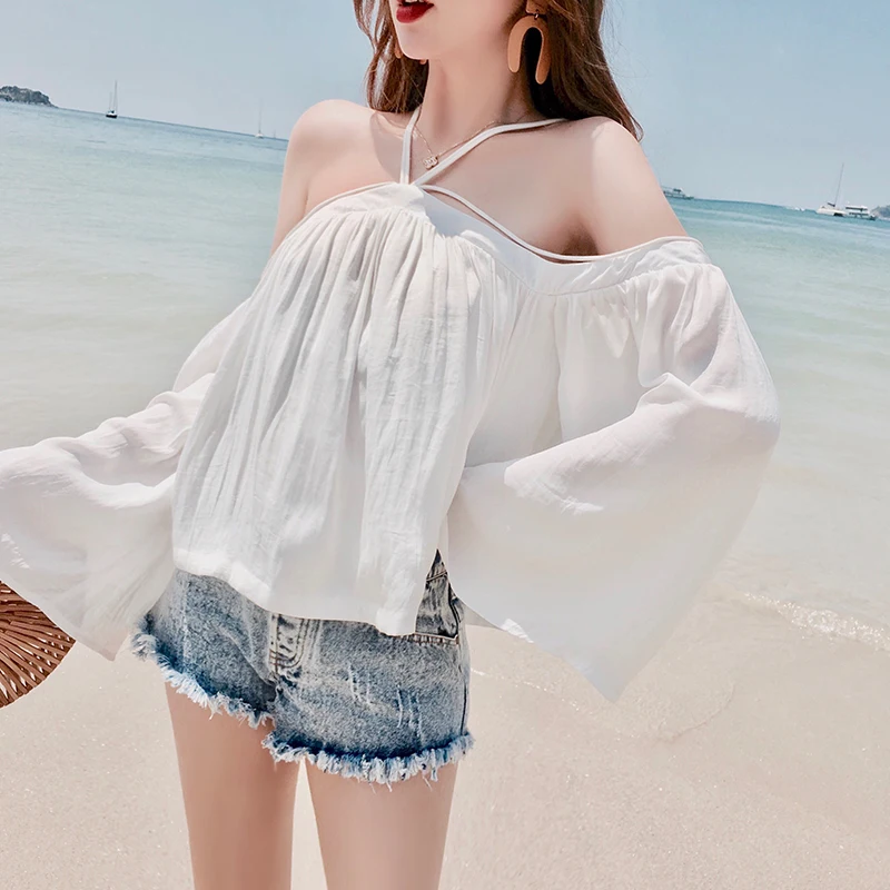 2018 Summer new European and American fashion was thin washed old fringe high waist denim shorts | Женская одежда