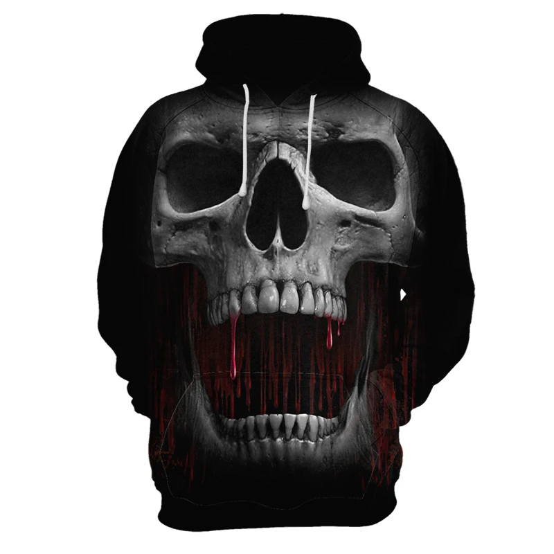 One Piece Skull Hoodie Hoodies Men Women 2019 New Fashion Hip Hop Pullover Sweatshirts Sweat Homme 3D Hoody Tops | Мужская одежда