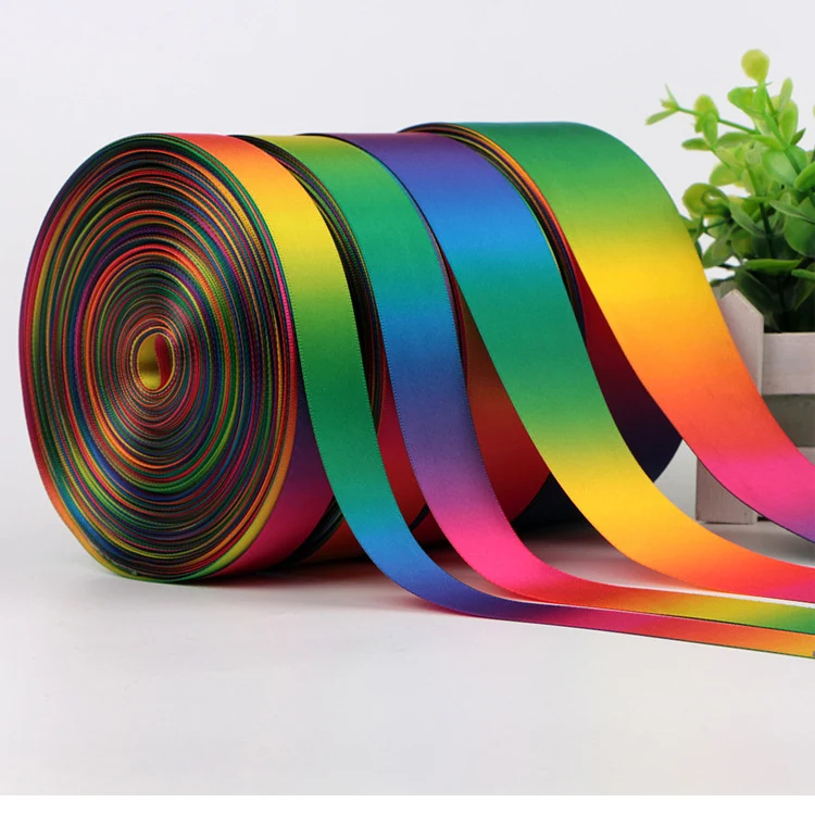 Однобоковая/двухсторонняя термопечать радужной ленты постепенная смена цвета