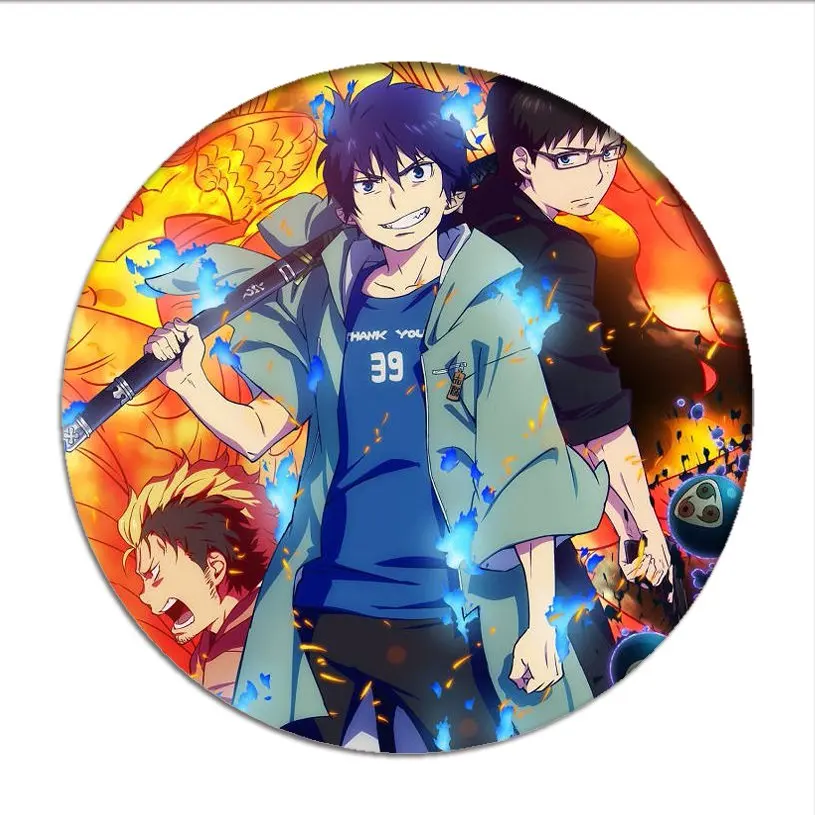Синий экзорцист значок косплея Ao no Exorcist Rin Okumura брошь на кнопке стимулятор