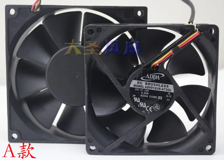 ADDA AD0912UB-A73GL AD1012DB-F93 DC 12V 0.39A 0.33A 92x92x25 мм 105x105x38 обе модели охлаждающих вентиляторов |