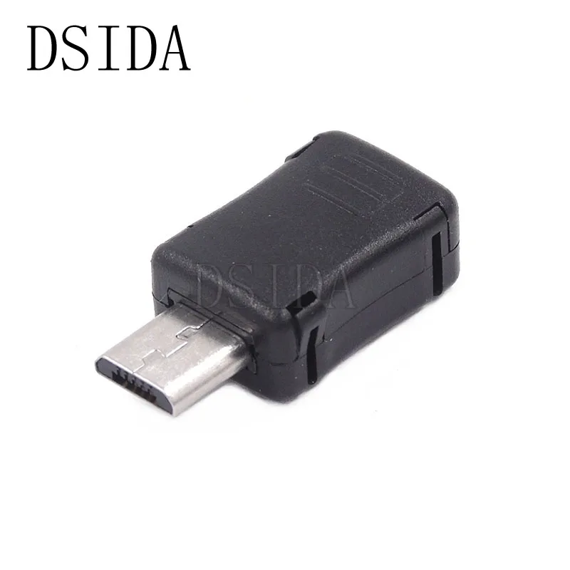 20 комплектов Micro USB штекер разъем 5Pin мужской Комплект разъемов w/Чехлы черный для DIY