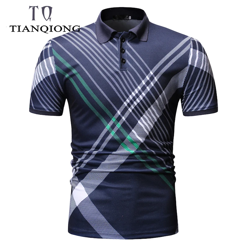 Мужская приталенная рубашка поло однотонная брендовая с коротким рукавом на