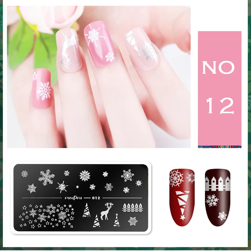 

36 tyles Nail Art Stamping Printing Stainless Steel Plate Christmas Snow Star Painting Stamping Nail Art Painting Tool NCW