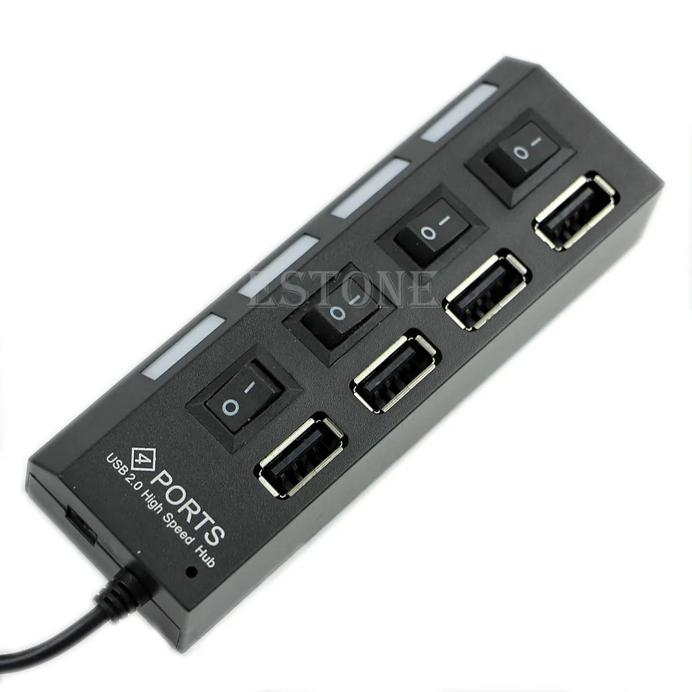 4 портовый USB 2 0 высокоскоростной внешний мульти расширительный концентратор с