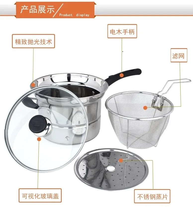 Сковорода для жарки с отпаривателем кастрюля плоским дном мини вок газовая плита