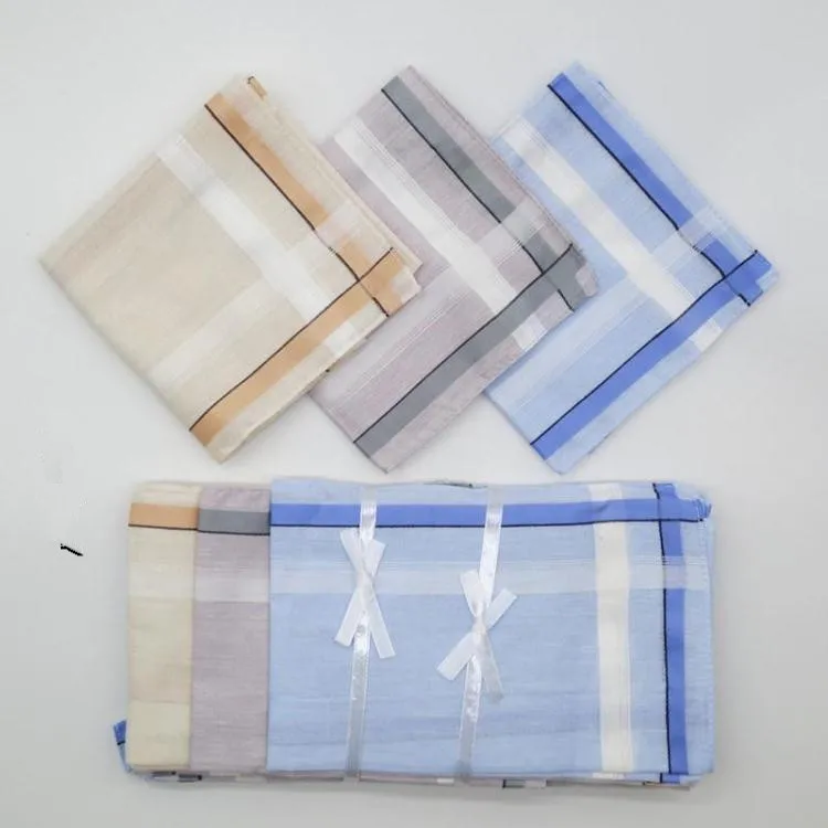 Ткань из чистого хлопка Классический носовой платок для среднего возраста