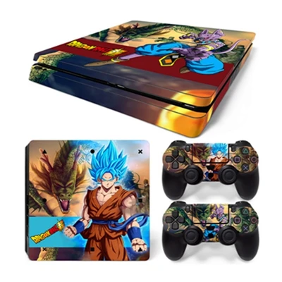 TN-PS4Slim-1819 Dragon Ball Super PS4 тонкая наклейка для игровой станции 4 Тонкая консоль контроллеры виниловые наклейки защитная крышка для игры - Цвет: TN-PS4Slim-1819
