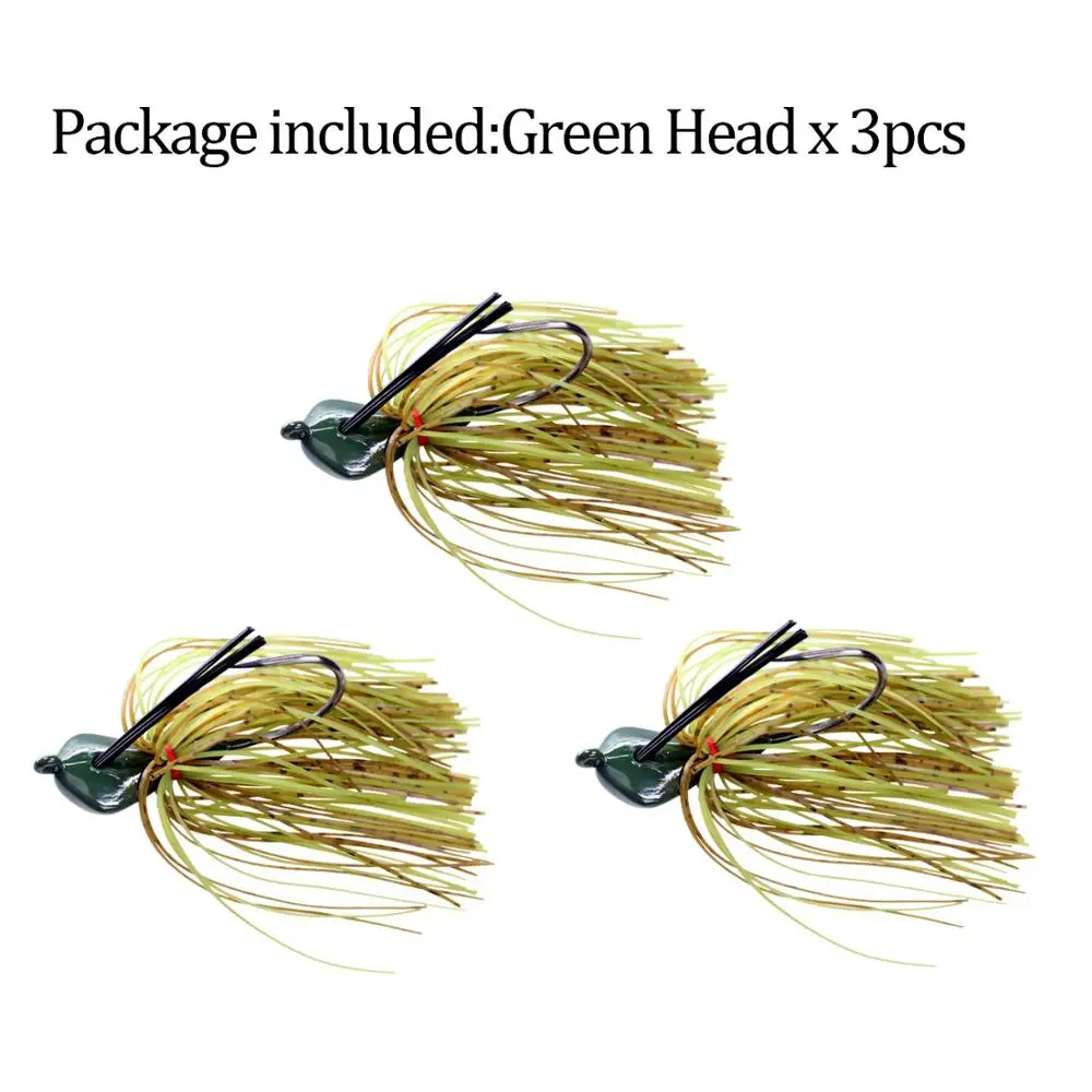 3pcs green Thkfish 19 г бас рыболовные Джиги смешанные цвета резиновая приманка с юбкой плавать Базз металл свинец джиг головки VMC Крючки юбка Мормышка, приманки для рыбалки - Цвет: 3pcs green