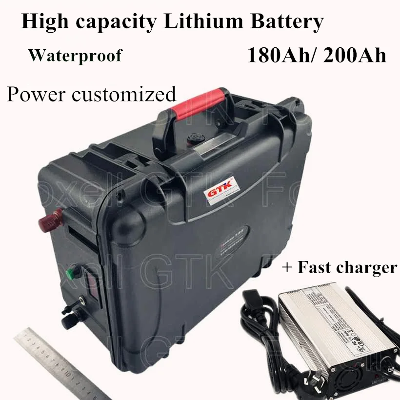 Мощность пакет 14 4 v 200Ah 8 180Ah 12V литиевая высокий 4S BMS Батарея для мотора солнечной