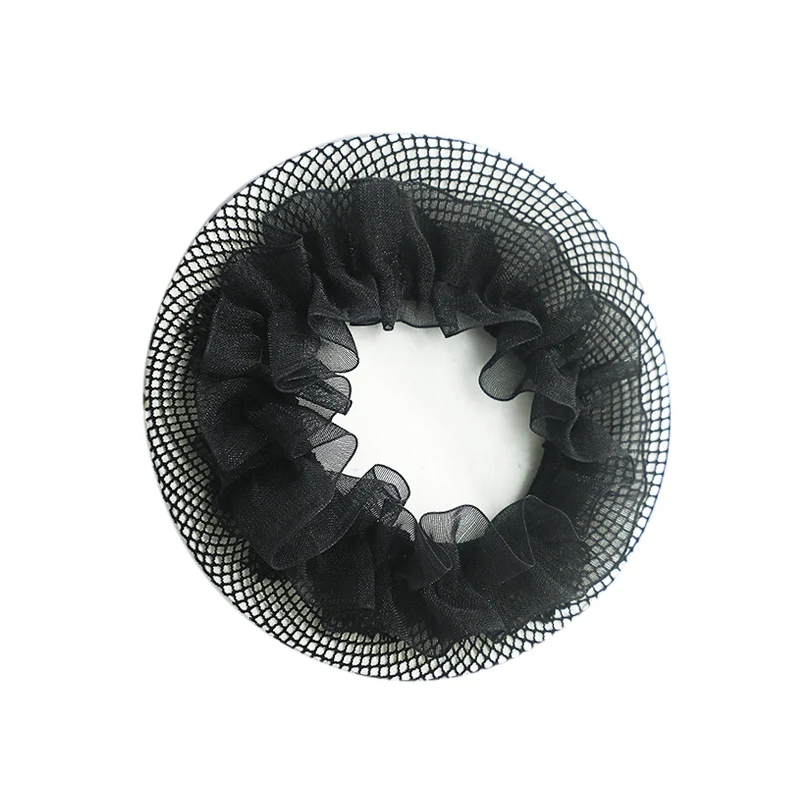 Black Головной убор для девочек балет танцы Фигурное катание Снуды Hairnet Bun Cover Crotchet Hair Net Ballerina головные уборы аксессуары - Цвет: Black