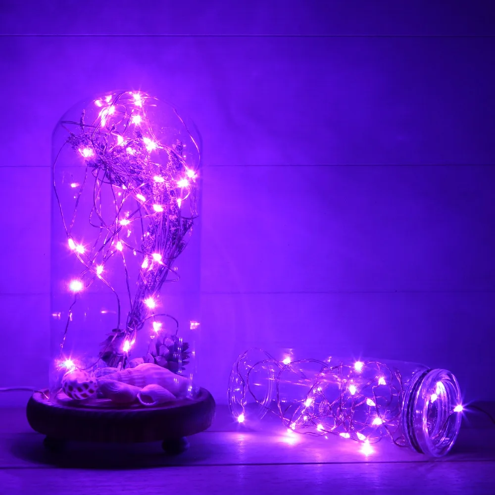 Magicnight 20 Фиолетовый Micro СВЕТОДИОДНЫЙ светильник на 7 футах сверхтонкий медный
