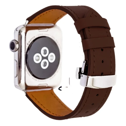 7 Развертываемая застежка ремешок для наручных часов Apple watch, версии 4 44 мм 40 мм кожаный ремешок для наручных часов iwatch, correa, 42 мм/38 мм/4/3/2/1 ремешок на запястье - Цвет ремешка: 7