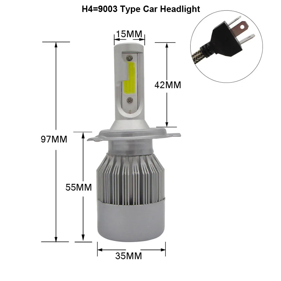 D1S/D3S D2S/D4S H1 H3 H4 H7 H8/H9/H11 9005/HB3 9006/HB4 9004/7 H15 110 W 20000LM 6000 К Автомобильный светодиодный фары комплект Авто противотуманных фар 12 V