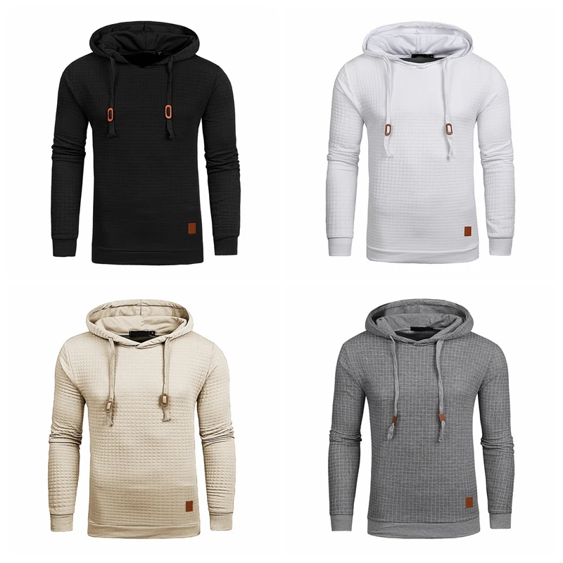 

Fashion Men Hoodies Cotton Long Sleeve Pullover Sweatshirts Slim Fit Male Casual Hooded Tracksuit Hip Hop Streetwear Sportwear