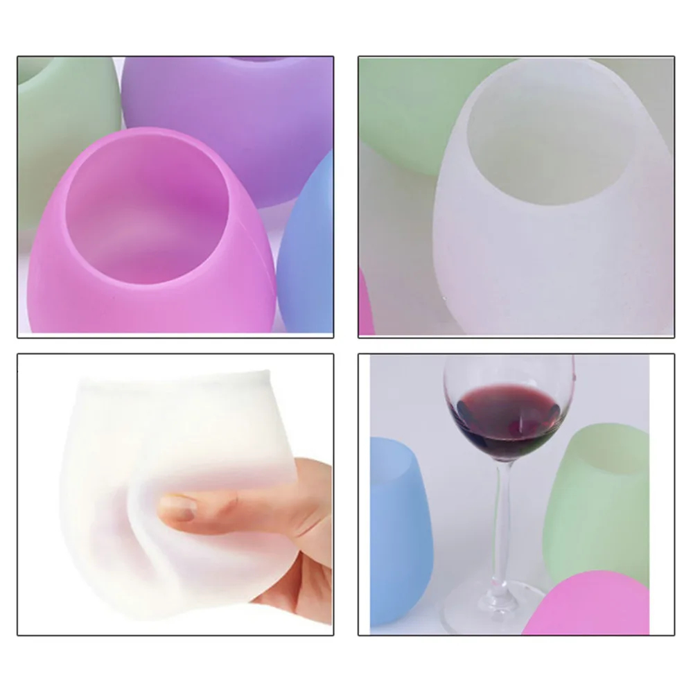 1 шт фужеров из MasterSilicone Красное Вино Кубок небьющиеся линзы многоразовые