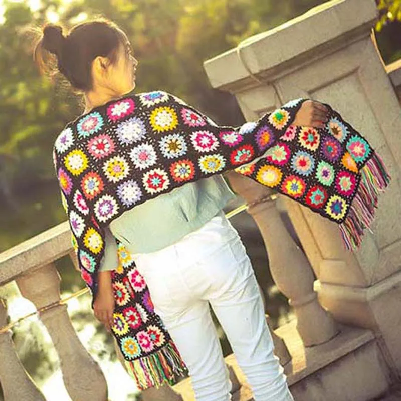 Женский вязаный шарф пончо с кисточками 200x26 см|tassel scarf|brand scarfscarf brand |