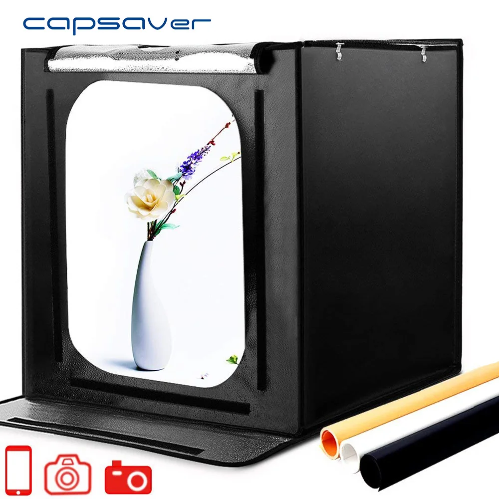 Capsaver F60 портативный светодиодный студийный фотобокс светильник 60 см складной софтбокс 5500K CRI95 светодиодный светильник палатка Настольный Фотостудия