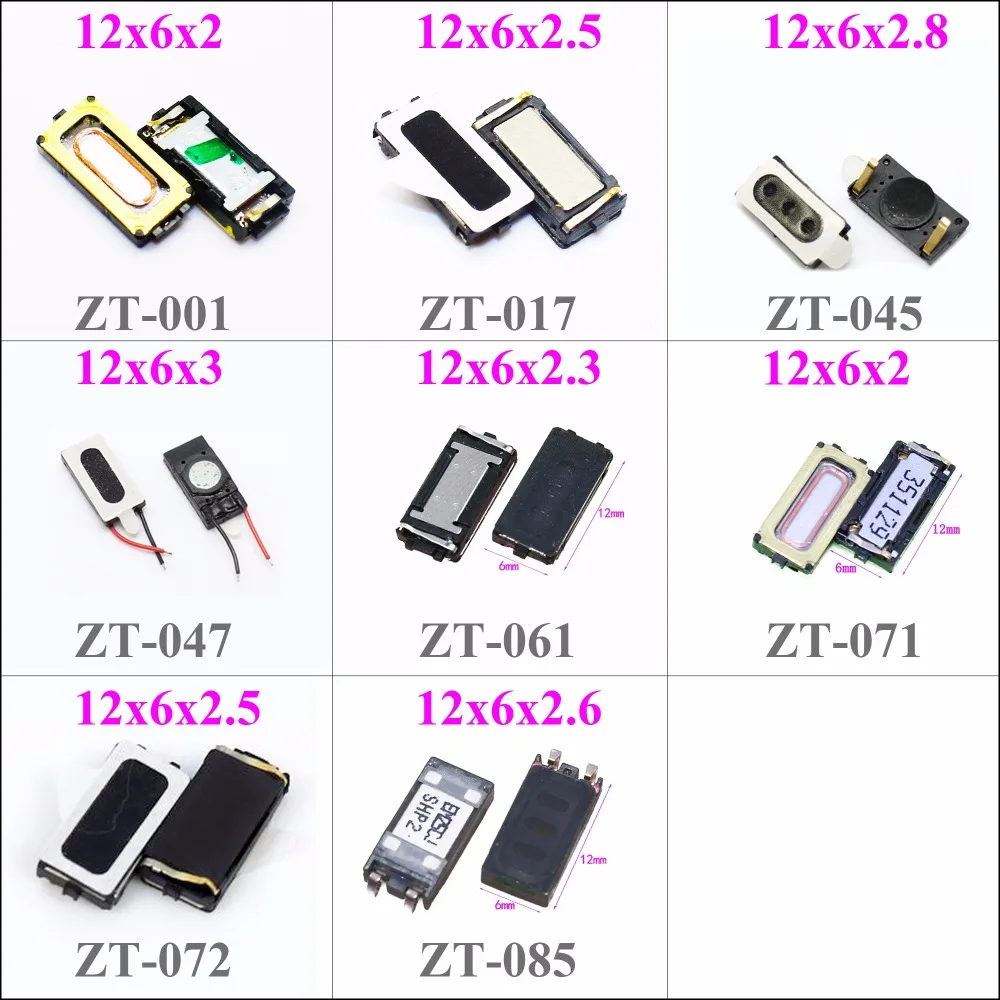 

ChengHaoRan New 12x6x2 Earpiece Ear Receiver Speaker replacement for Doogee X5 MAX X5MAX X6 X6 Pro X6pro top quality 8models